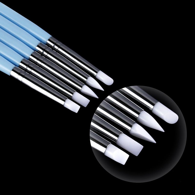 Caydo 9 Pieces Stylus Tools, 5 Pieces 2 Way Total 10 Different DIY Silicone and Ceramic Clay Indentation Tool and 4 Pieces Double-Ended Metal Ball Tools - Image 5